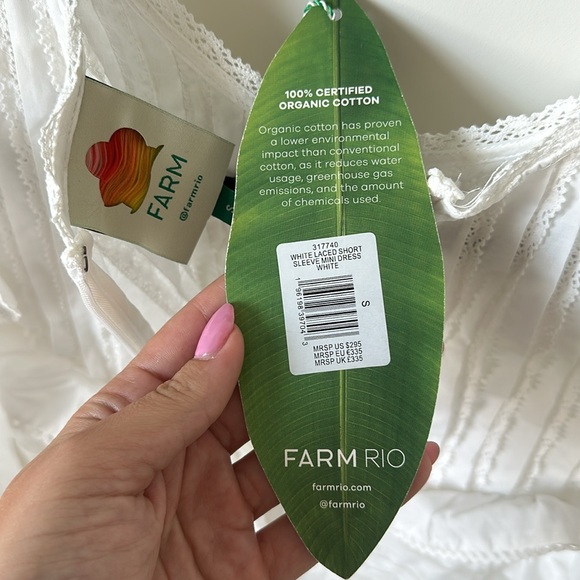 Farm Rio White Lace Mini Dress - Picture 3 of 4